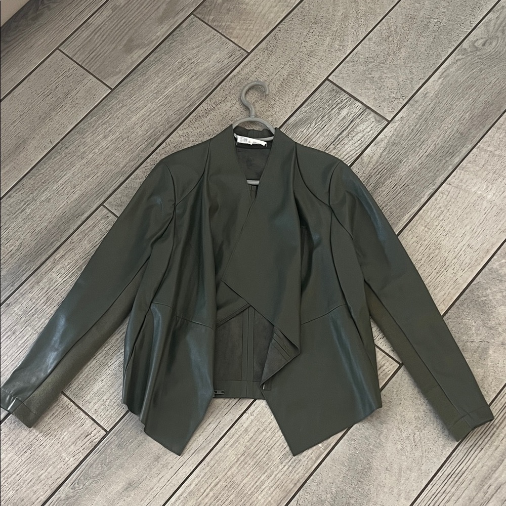 BB Dakota Dark Green Leather Jacket